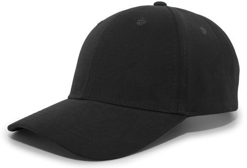 Pacific Headwear Brushed Cotton Twill Hook-And-Loop Adjustable Cap (101C), Color 'Black'